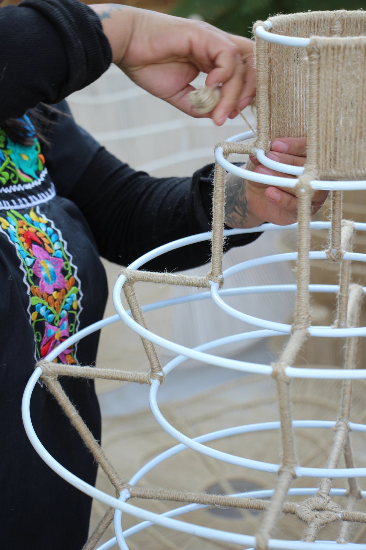 Taller artesanal Fibra Madre en Oaxaca, tejido de fibras naturales a mano
